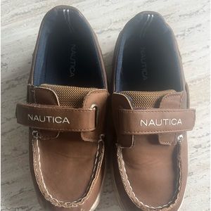 Nautica boat shoes Velcro closure boys size 11
